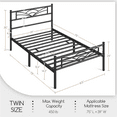 thumbnail image 4 of Renwick Skylar Cloud-Inspired Design Metal Bed, Twin, Adult, Black, 4 of 9