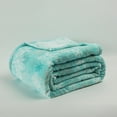 thumbnail image 4 of Mainstays Super Soft Plush Blanket, Full/Queen, Allover Metallic Aqua Snowflake, 4 of 6