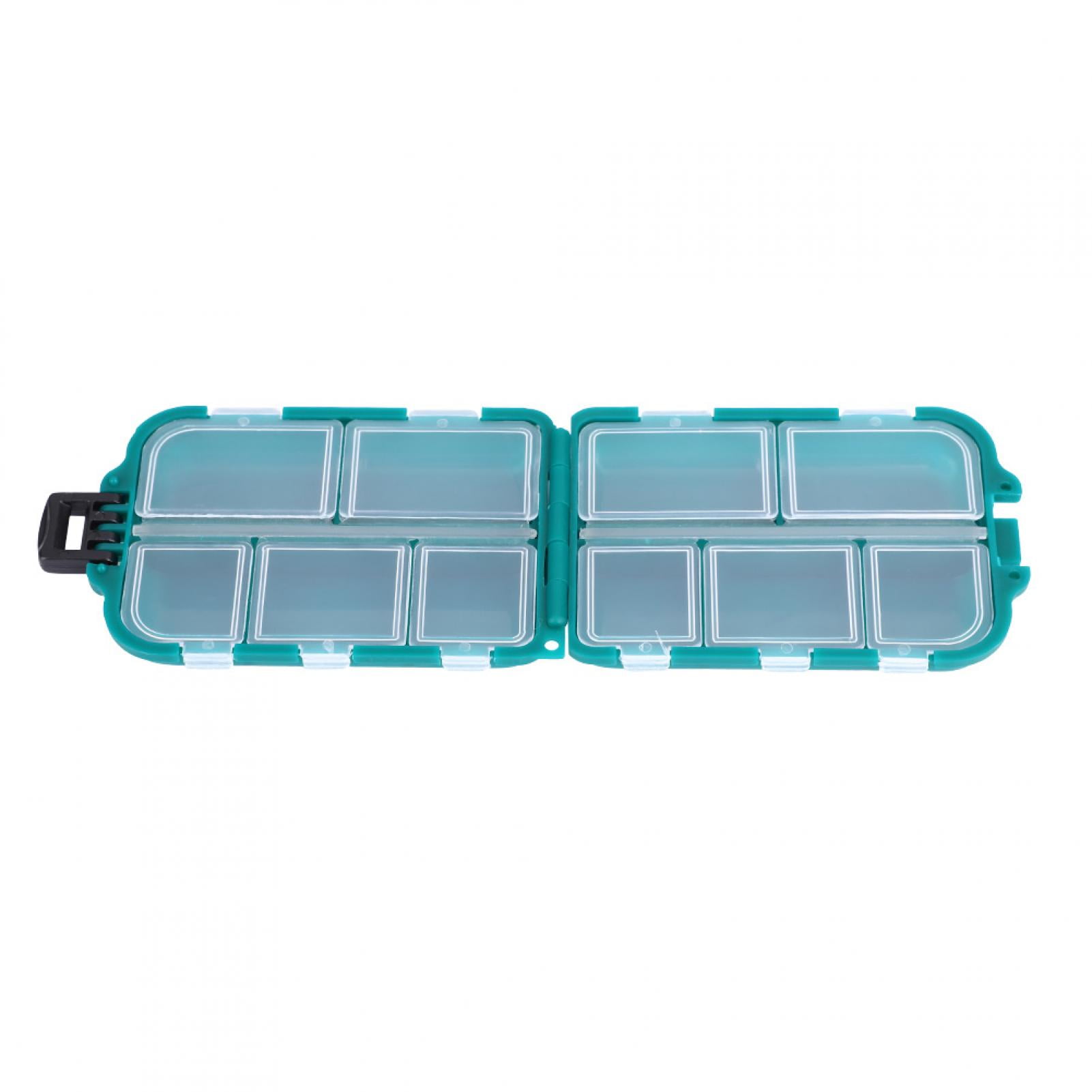 10 slot fishing lure box Locker Tackle Transparent hard plastic box organizers is simple and practical ABS 10 Compartments Fishing Hook