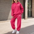 thumbnail image 2 of 7-8 Years Child Baby Girl Outfits Toddler Fall Winter Pajama Set Clothes Cute Long Sleeve Sweatshirt Tops Pants Set Infant 2Pcs Clothing Girls Hooded Sweatshirt And Sweatpants, 2 of 6