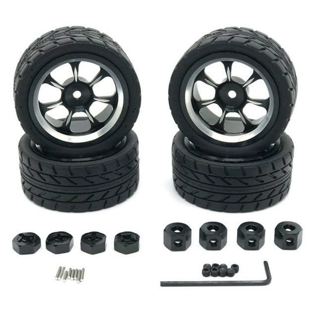 ZheElen RC Model Car Wheel Simulated Upgrade Modification Replacing Wheels Rim Accessory Replacement for WLtoys A949 A959 A969 A979 Black