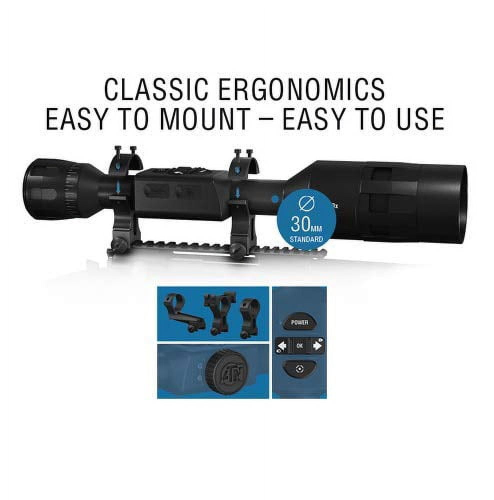ATN X-Sight 4K Pro 3-14x Smart Day/Night Rifle Scope, free QDM