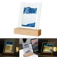 thumbnail image 4 of Lámpara de noche con marco de arena fluida 3D, lámpara de mesa de arena movediza, lámpara de escritorio con USB Azul, 4 of 9