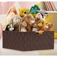 thumbnail image 3 of 7 Pack Decorative & Durable Woven Fabric Storage Baskets, Shelf & Closet Organization - Brown, 3 of 7