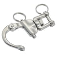thumbnail image 3 of Stainless Steel Rotary Quick Buckle Spring Hand Pull Quick Release Buckle Outdoor Boat Rigging Diving Accessories Sliver, 3 of 9
