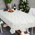 thumbnail image 3 of Christmas Tablecloth, Gold Snowflake Table Cloth, Xmas Sparkling Metallic Tablecloths for Dining Kitchen Winter Holiday, Waterproof Spill Proof Table Cover for Party Home Decor, Rectangle 60 x 84 inch, 3 of 5