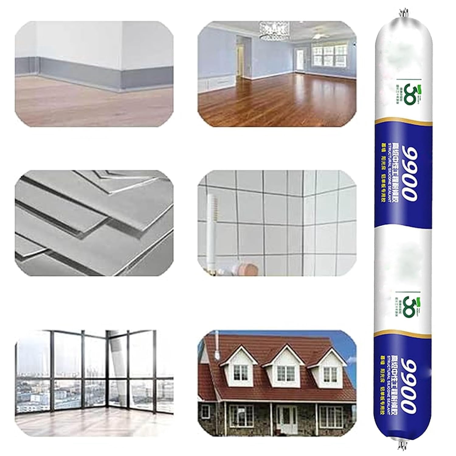 9900 Sealant Waterproof,9900 Waterproof Sealant,DH-9900 High-Temperature Resistant Silicone Sealants for Sunroom,Permanent Solution for Roof & Wall Cracks,Waterproofs Sealants