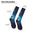 thumbnail image 2 of Naloa Red And Blue Fire Dragon C Thigh High Socks Extra Long Stretchy Sock Women Over Knee High Opaque Stocking Daily Wear, 2 of 6