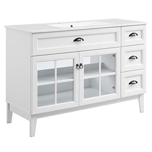 Modway Isle 48 Bathroom Vanity with Sink White