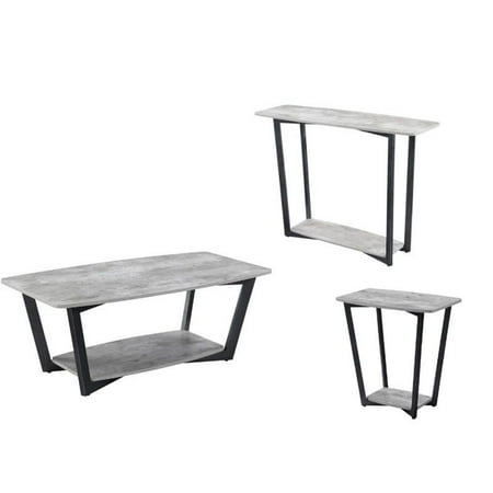 3 Piece Coffee Table Set With Graystone Console 3 Piece Coffee Table Set With Graystone