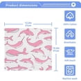 thumbnail image 5 of GZHJMY Pink Whales Wash Cloth Set of 2, 12 x 12 Inch Cotton Baby Washcloths Absorbent and Super Soft Feel Fingertip Towel Face Towels for Bathroom, Gym, Spa, 5 of 7