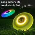 Kitem 27CM RGB LED Flying Disc Glow in The Dark Waterproof USB
