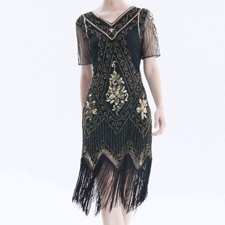 knee length dresses for ladies Lexi 1920s Flapper Dress main image 1
