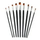 thumbnail image 1 of Juego de pinceles de pintura con punta plana oblicua de nailon, 9 Uds., cepillo de mango largo de madera plano inclinado, 1 of 5