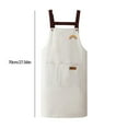 thumbnail image 3 of Waterproof PVC Kitchen Apron White 27.5"x26.8" | Greaseproof, Stain Resistant, Comfortable Workwear for Cooking, Restaurant, BBQ | Adjustable Waistband, Easy Clean, Durable, Soft, Versatile Home Use, 3 of 6