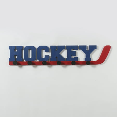Hockey Stick And Pucks Wall Coat Rack With 6 Hooks Canada - Hockey Stick Wall Hooks