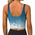 thumbnail image 3 of Lsque Christmas Snowflakes Printed Women'S Sports Bra, Compression, Moisture Wicking, High-Impact Sports Bra For Women,Supportive sports bra-XX-Large, 3 of 9