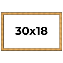 30x18 Frame Gold Rustic Solid Wood Picture Frame | 1.25 Inch Wide Moulding | Rustique Gold