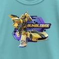 thumbnail image 2 of Girl's Transformers: EarthSpark Bumblebee Badge Graphic Tee Tahiti Blue Large, 2 of 4