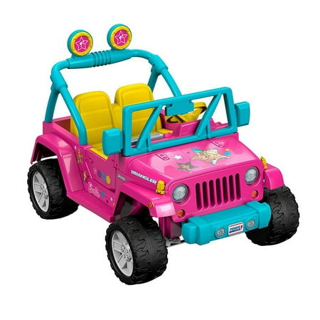 Fisher-Price Power Wheels Barbie Jeep Wrangler with Music and Power Lock (Best Wheel Locks For Jeep Wrangler)
