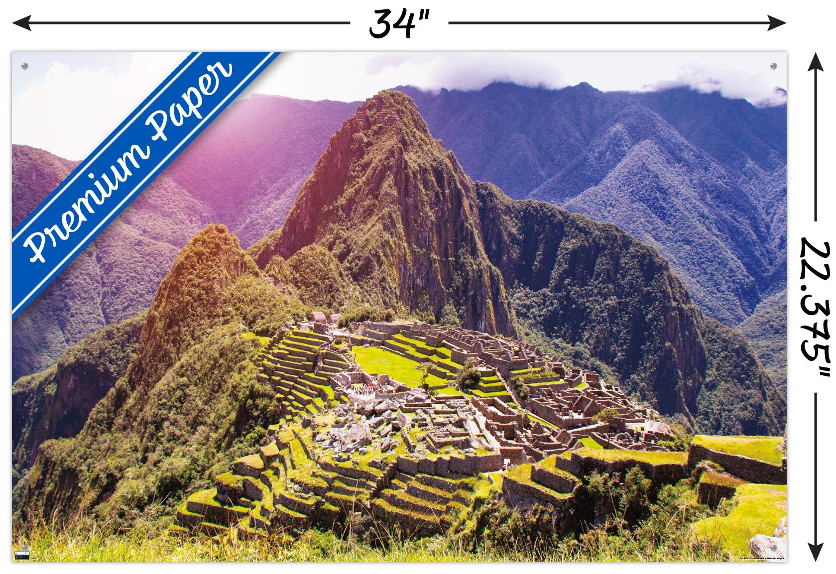 Wonders of the World - Machu Picchu Wall Poster with Pushpins, 22.375" x 34"