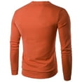 thumbnail image 3 of JTieacloth Men's Knit Pullover Sweater Male Solid Color V Neck Cardigan Sweater Male Casual Slim Fit Long Sleeved Knitted Sweater(Red), 3 of 3