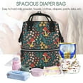 thumbnail image 5 of Balery Mushrooms And Flowers Mummy Backpack - Waterproof Twill Canvas, Large Capacity Diaper Bag with Multiple Pockets and Adjustable Straps, 5 of 6