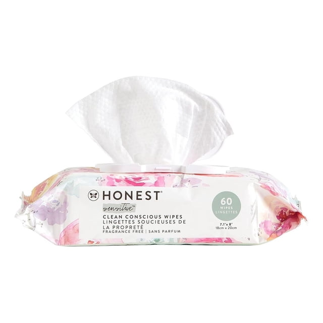 THE HONEST COMPANY Toallitas Húmedas Clean Conscious Sensitive sin fragancia 60 piezas