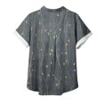 thumbnail image 5 of Pompotops Blouse Décontractée à Col pour Femmes Manches Courtes Imprimé Chemise Ample Boutons Cardigan Liquidation, 5 of 5