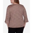 thumbnail image 5 of Alfred Dunner Womens Plus-Size  Beaded Split Neck Space Dye Top, 5 of 6