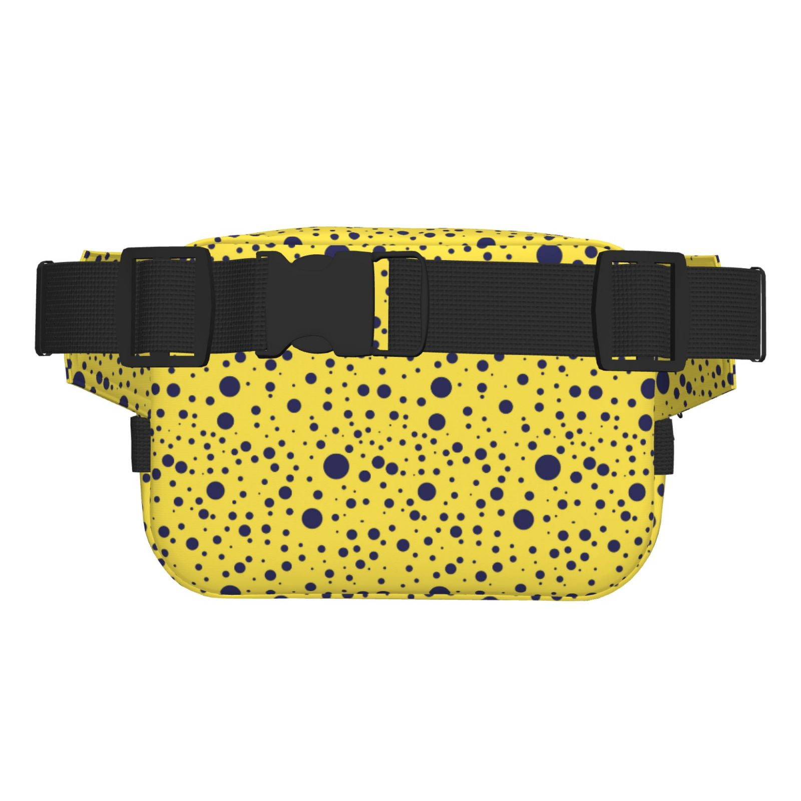 Picia Blue Spots Print Square Double-Layer Waist Bag Mini Adjustable Waist Belt Bag Exercise Running Travel Hiking