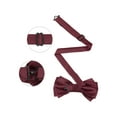 thumbnail image 4 of INSPIRE CHIC Men's Pre-tied Bow Ties Double Layered Adjustable Solid Color Bow Tie Burgundy, 4 of 4