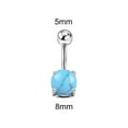 thumbnail image 5 of jiaroswwei 5Pcs/Set Women Navel Rings Geometric Decorative Cubic Zirconia Belly Button Bar Rings Body Piercing Jewelry for Beach, 5 of 8