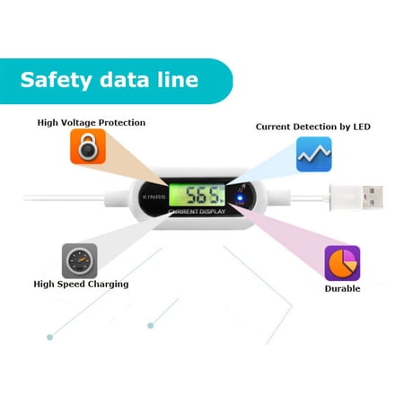 INTBUYING Intelligent Data Line Package USB Charger Current Display High-Voltage Charging price history on PriceWatchPro