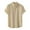 Khaki, variant on cfhntfmh Cotton Linen Shirts for Men Summer Short Sleeve Button up Beach T-Shirts Lightweight Solid Collared Tops