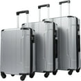 thumbnail image 2 of Canddidliike 3 Piece Luggage Set, Suitcase Hardshell Lightweight with TSA Lock, 20in 24in 28in - Silver, 2 of 8