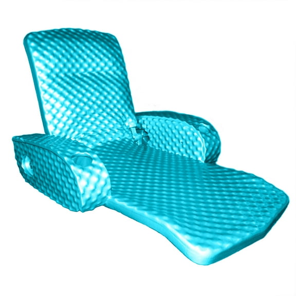 Open Box TRC Super Soft Adjustable Pool Lounger Recliner Float, Tropical Teal
