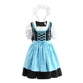 thumbnail image 5 of XXWXYD Girls 𝖮ktoberfest Halloween Costum𝖾 Traditional German Bavarian Dirndl Dress with Maid Apron Outfit Par𝗍y 𝖢arnival Festival Wear Kids Children 3-12 Years Bavarian Gown German Trachten, 5 of 9