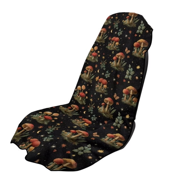 Xixirimido Car Seat Cover Front Seat Sweat Towel Bucket Seat Covers for Cars SUV Trucks for Gym Workout Running Swimming Beach Hiking, Mushroom Butterfly Starry Night, 2Pack