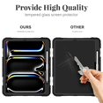 thumbnail image 3 of Funda para iPad Pro 2024 M4 de 13 pulgadas con cristal templado negro, 3 of 7