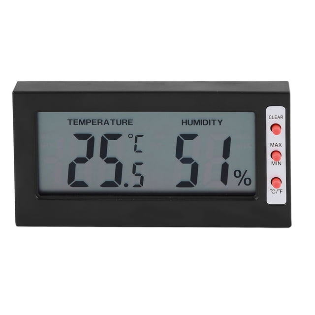 Medidor de temperatura y humedad higrómetro para interiores duradero preciso pantalla LCD grande medidor de temperatura electrónico inalámbrico para incubadora invernadero