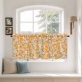 thumbnail image 2 of Spring Botanical Tier Curtains 36 Inch Length, Watercolor Floral Flowers Botanical Yellow Cafe Short Curtains for Bathroom Over Sink, Small Kitchen Curtain Light Filtering Drapes 2 Panels 27.5"Wx36"L, 2 of 8