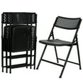 thumbnail image 2 of Hampden Furnishings Ava Collection Comfort Folding Chair, Black, Pack of 4, 2 of 4