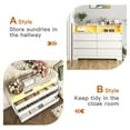 thumbnail image 6 of Spaco LED Dresser for Bedroom 6 Drawers Dresser Chest of Drawer Bedroom Furniture, White Dresser, 6 of 12