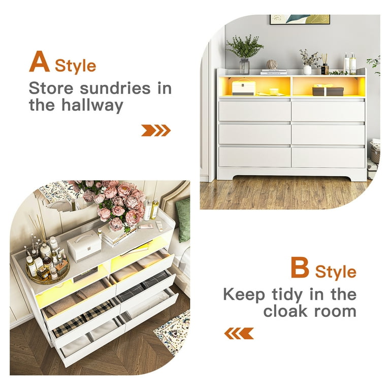 Dresser with sale open storage