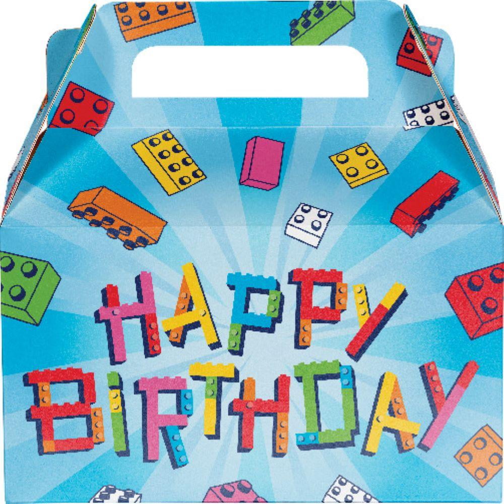 Block Bash Toy Blocks Party Favor Boxes, 12 ct