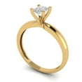 thumbnail image 2 of Solitaire Engagement Ring for Women - 0.5ct Moissanite in 14K Yellow Gold Promise Ring, 2 of 6