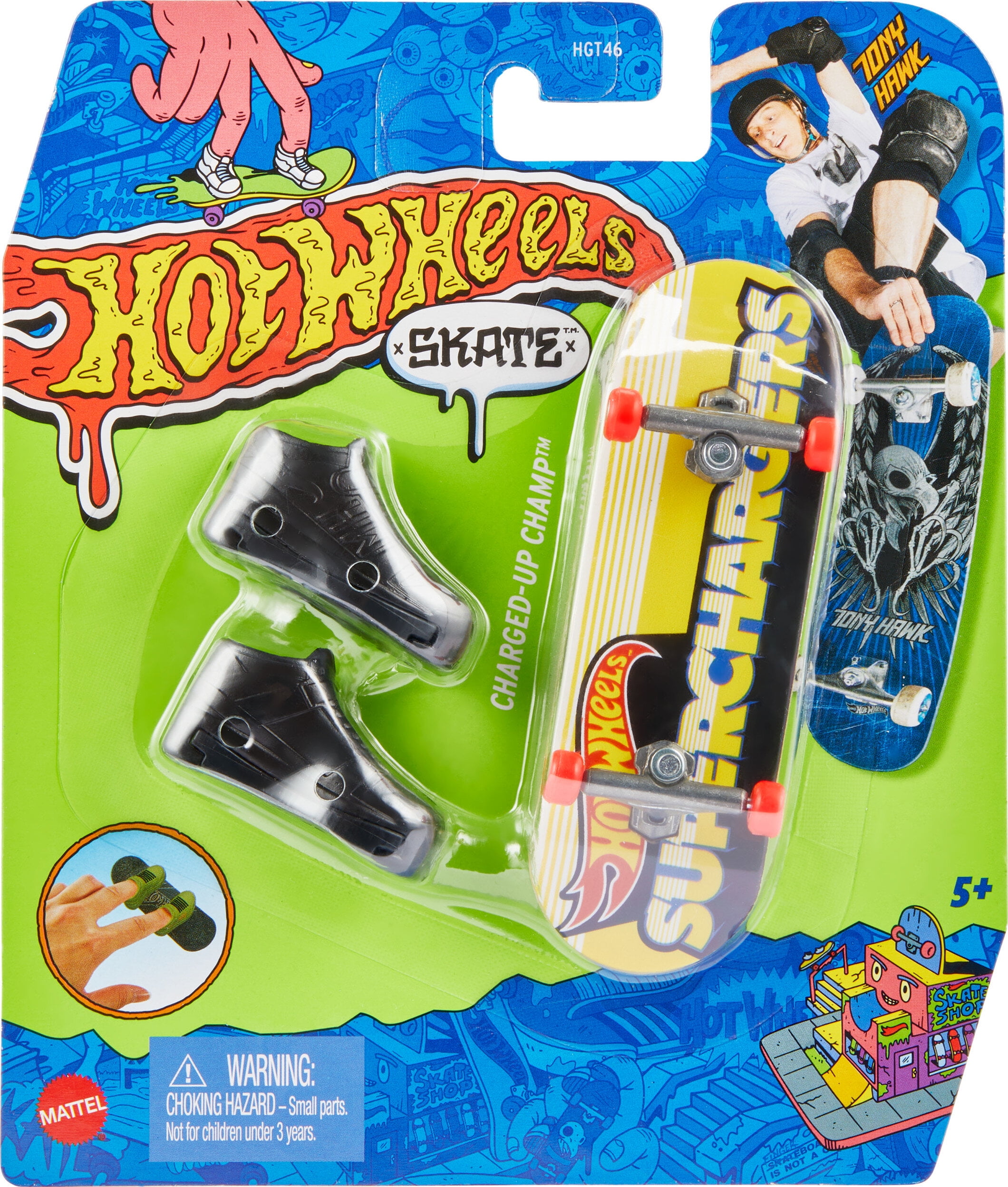 Hot Wheels Skate Tony Hawk Fingerboard & Skate Shoes Pack Assortment