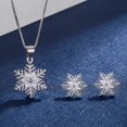 thumbnail image 5 of Twflaqlo Dazzling Snowflake Necklace And Earrings Set Cubic Zirconia For Women Jewelry Sets Jewelry, 5 of 8