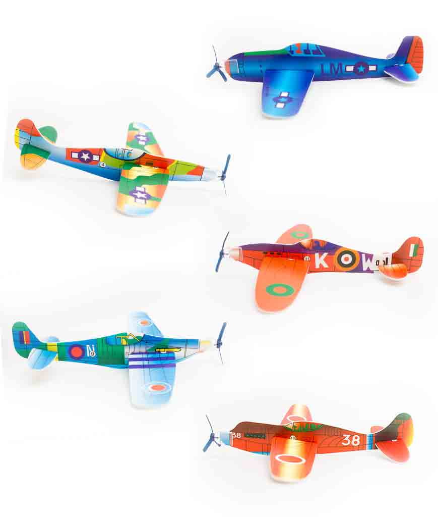 Fun Central (AU584) 12 pcs 8 Inch Novelty Glider Planes, Foam Glider